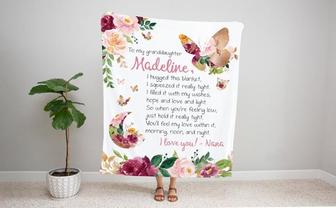 Personalized Granddaughter Blanket, To My Granddaughter, Christmas Gift Granddaughter, Granddaughter Gift, Daughter Personalized Blanket - Thegiftio UK