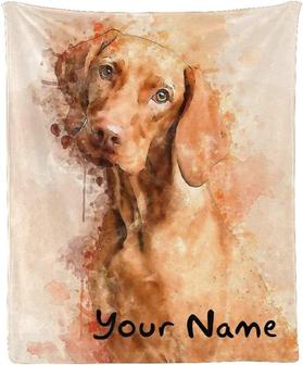 Personalized Watercolor Animals Funny Dog Super Soft Fleece Throw Blanket for Couch Sofa Bed - Thegiftio UK