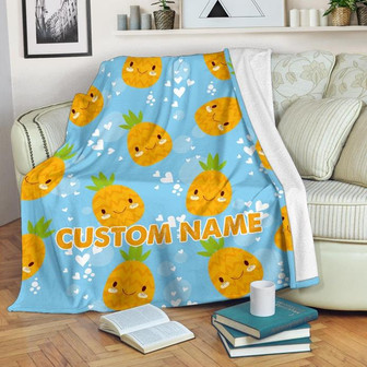 Pineapple Blanket - Pineapple Throw Blanket - Pineapple Fleece Blanket - Pineapple Adult Blanket - Pineapple gifts her him - Thegiftio