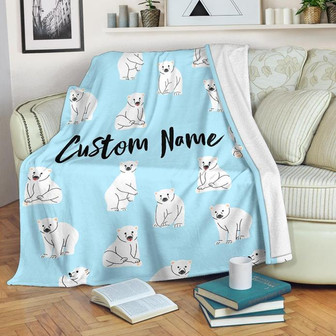 Polar Bear Blanket - Polar Bear Throw Blanket - Polar Bear Fleece Blanket - Polar Bear Adult Kid Blanket - Polar Bear Gifts Her Him - Thegiftio UK