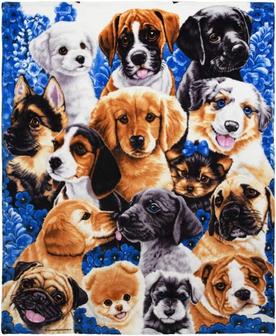 Puppy Collage Super Soft Fleece Throw Blanket - Thegiftio UK