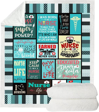 RN Gifts for Nurses Throw Blanket, Nurses Week Gifts, Soft Fluffy Warm Throw Blankets for Bed, Office and Couch - Thegiftio UK
