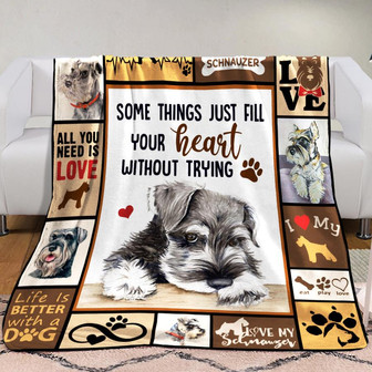 Schnauzer Dog Fleece Blanket Throw Blanket Christmas Throw Blanket - Thegiftio UK