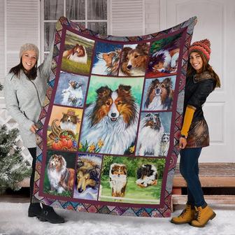 Shetland Sheepdog Blanket Funny Shetland Sheepdog Dog Blanket Gifts For Dog Dad Dog Mom Dog Lovers - Thegiftio UK