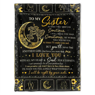 To My Sister Blanket, Another Girl That Loves You More Than me, I Love You. Gift For Sister Family Home Decor - Thegiftio UK