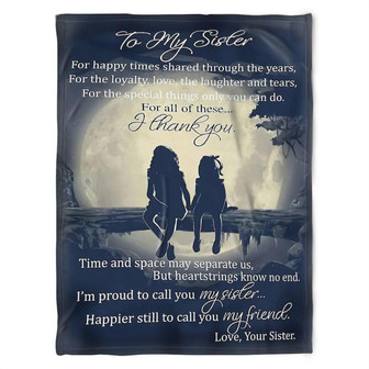 To My Sister Blanket, Fleece Blanket, I'm Proud To Call You My Sister. Gift For Sister Family Home Decor Bedding Couch - Thegiftio UK