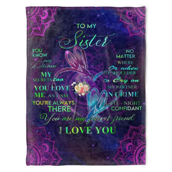 To My Sister Blanket, You Are My Forever Friend. Gift For Sister Family Home Decor Bedding Couch Sofa Soft - Thegiftio UK