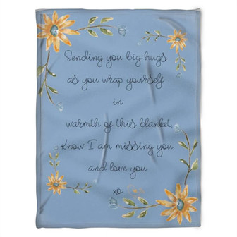 To My Sister Blanket, I Am Missing You And Love You. Gift For Sister Family Home Decor Bedding Couch Sofa Soft - Thegiftio UK