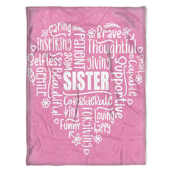 To My Sister Blanket, Fleece Blanket, Loving My Sister. Gift For Sister Family Home Decor Bedding Couch Sofa Soft - Thegiftio UK