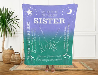 Sister Blanket, Sister Gifts from Sister, Big Sister Gift, Blanket Gift for Women, Christmas Gift Sister - Thegiftio UK