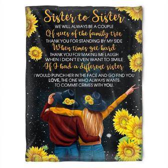 To My Sister Fleece Blanket We Always Be A Couple Sister To Sister, Gift For Bestie, Gift For Family, Gift For Friend, - Thegiftio UK