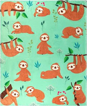 Sloth Throw Blanket, Adorable Sloth Blanket for Girls, Women, Teens, Kids, Baby, and Children, Cute Fleece Sloth Blanket for Bed Crib or Couch - Thegiftio UK