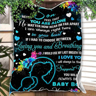 To My Son - Color Flower - I Love You Blanket Gift For Son Christmas Birthday Gift Bedding Couch Sofa Soft - Thegiftio UK
