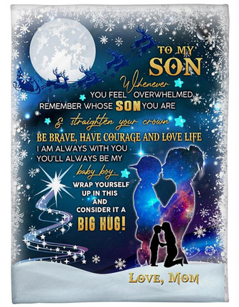To My Son I Am Alwasy With You Fleece Blanket Gift For Son Gift For Birthday Family Home Decor Bedding Couch Sofa Soft - Thegiftio UK