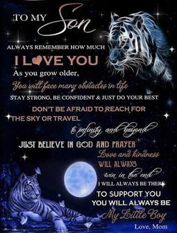 To My Son Always Remember How Much I Love You Mom White Tigers Galaxy Fleece Blanket Gift For Son From Mom Home Decor - Thegiftio UK