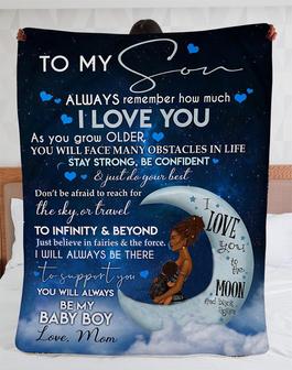 To My Son Always Remember How Much I Love You, Fleece Blanket, Gift For Son, Gift From Mom To Son, Home Decor - Thegiftio UK