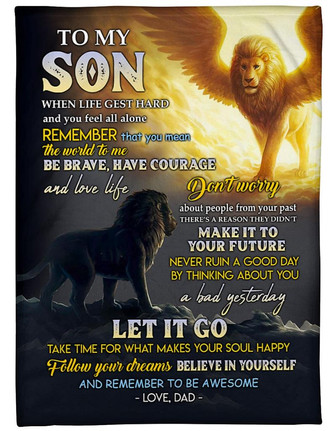 To My Son Believe In Yourself Fleece Blanket Gift For Son Gift For Birthday Family Home Decor Bedding Couch Sofa Soft - Thegiftio UK