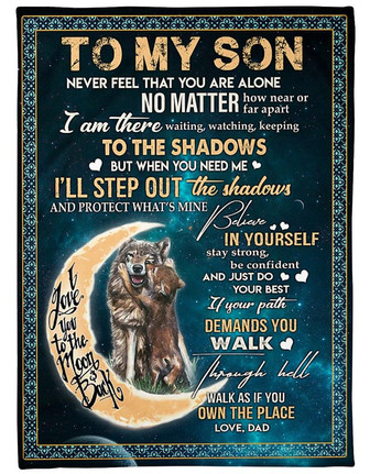 To My Son Believe In Yourself Stay Strong Be Confident Fleece Blanket Gift For Son Brithday Gift Family - Thegiftio UK