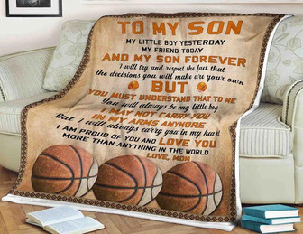 To My Son Blanket, My Liitle Boy Yesterday, My Friend Today And My Son Forever, Gift For Son Family Home Decor - Thegiftio UK