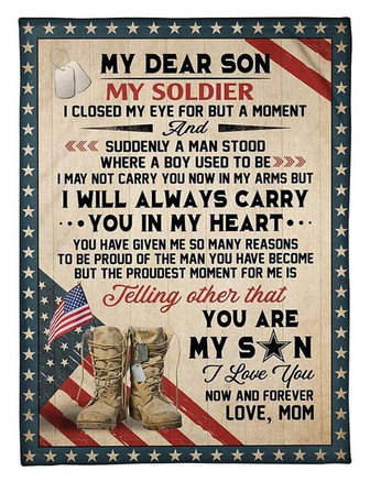 To My Son Blanket, Fleece Blanket, I Closed My Eye For But A Moment,Gift For Son Family Home Decor Bedding Couch - Thegiftio UK