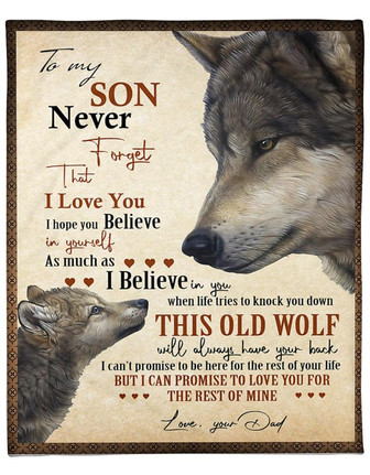 To My Son Blanket, Fleece Blanket,Never Forget That I Love You,Gift For Son Family Home Decor Bedding Couch Sofa Soft - Thegiftio UK
