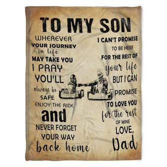 To My Son Blanket, I Can Promise To Love You For The Rest Of Mine,Gift For Son Family Home Decor Bedding Couch Sofa Soft - Thegiftio UK