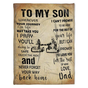To My Son Blanket, I Can Promise To Love You For The Rest Of Mine,Gift For Son Family Home Decor Bedding Couch Sofa Soft - Thegiftio UK