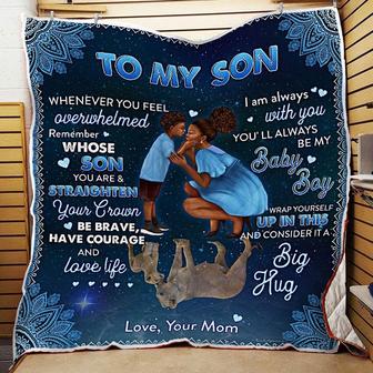 To My Son Blanket, Fleece Blanket, You'll Always Be My Baby Boy, Gift For Son Family Home Decor Bedding Couch Sofa Soft - Thegiftio UK