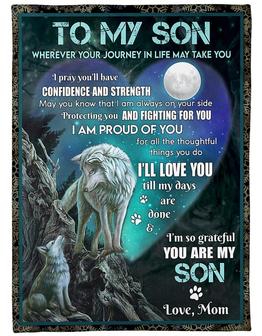 To My Son Blanket - I'm so grateful You Are my Son Gift For Son From Mom Birthday Home Decor Bedding Couch Sofa Soft - Thegiftio UK