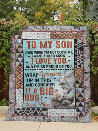 To My Son Blanket, Fleece Blanket, Wrap Yourself Up In This And Consider, It A Big Hug,Gift For Son Family Home Decor - Thegiftio UK