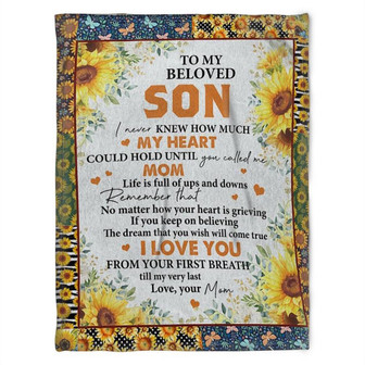 To My Son Blanket, My Heart Could Hold Until You Called Me,Gift For Son Family Home Decor Bedding Couch Sofa Soft - Thegiftio UK