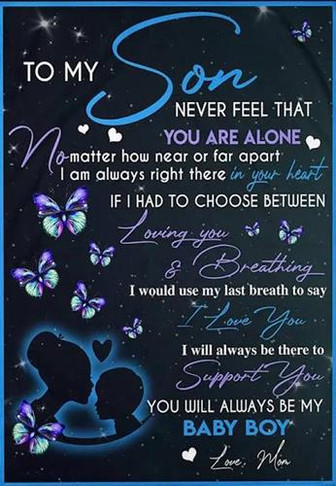 To My Son If I Had To Choose Between Loving You & Breathing Fleece Blanket Gift For Son Home Decor Bedding Couch - Thegiftio UK
