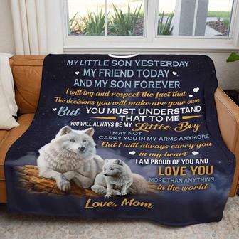 To My Son The Decisions You Will Make Are Your Own Fleece Blanket Gift For Family, Birthday, Son, Mother To Son Gift - Thegiftio UK