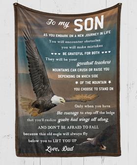 To My Son As You Embank On A New Journey In Life You Will Encounter Obstacles Gift For Son From Dad Birthday Gift - Thegiftio UK