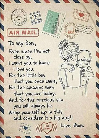 To My Son Even When I'm Not Close By I Want You To Know Mom Letter Fleece Blanket Gift For Son Home Decor Bedding Couch - Thegiftio UK