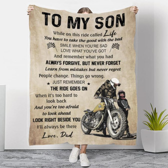 To My Son Fleece Blanket - People change, Things go wrong Gift For Son From Dad Birthday Gift Home Decor Bedding Couch - Thegiftio UK
