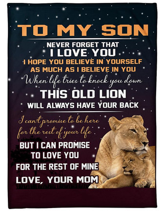 To My Son Never Forgot That I Love You Fleece Blanket Gift For Son Gift For Birthday Family Home Decor Bedding Couch - Thegiftio UK