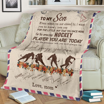 To My Son Hockey Player You Are Today Blanket Gift For Son From Mom Birthday Gift Home Decor Bedding Couch Sofa Soft - Thegiftio UK