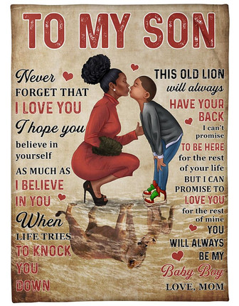 To My Son Hope You Believe In Yourself Fleece Blanket Gift For Family, Birthday, Son, Mother To Son Gift - Thegiftio UK