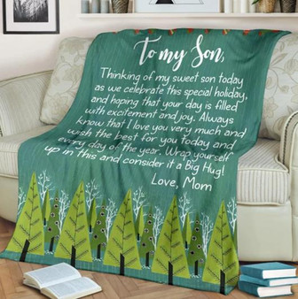 To My Son Hope That Your Day Is Filled With Excitement And Joy Fleece Blanket Gift For Family,Birthday,Christmas,Son - Thegiftio UK