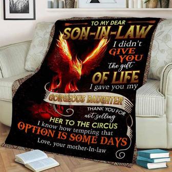 To My Son In Law Fire Bird Blankets ,Fleece Blanket,Mink Blanket,,Gift For Son from Mom Birthday - Thegiftio UK