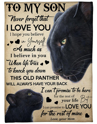 To My Son Lion I Believe In You Fleece Blanket Gift For Family, Birthday, Son, Mother To Son Gift Home Decor and Comfy - Thegiftio UK