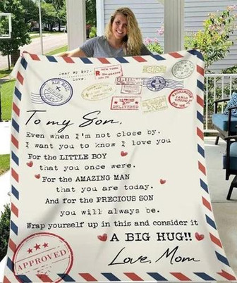 To My Son The Little Boy That You Once Were The Amazing Man That You Are Today Fleece Blanket Gift For Son Home Decor - Thegiftio UK