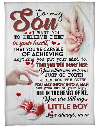 To My Son Love You Always Fleece Blanket Gift For Son Gift For Birthday Family Home Decor Bedding Couch Sofa Soft - Thegiftio UK