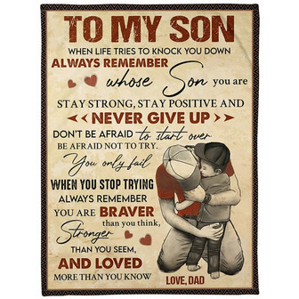 To My Son You Are Loved More Than You Know Blanket Gift For Son From Dad Birthday Gift Home Decor Bedding Couch - Thegiftio UK
