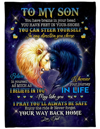 To My Son I Pray You'll Always Be Safe Fleece Blanket Gift For Son Gift For Birthday Family Home Decor Bedding Couch - Thegiftio UK