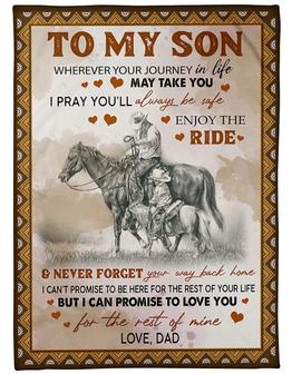 To My Son I Can Promise To Love You Fleece Blanket Family Gift Gift For Son Birthday Gift Gift From Dad To Son - Thegiftio UK