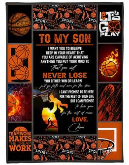 To My Son I Can Promise To Love You For The Rest Of Mine Fleece Blanket Gift For Son Brithday Gift Gift From Mom To Son - Thegiftio UK