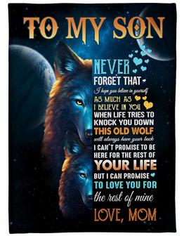 To My Son I Can Promise To Love You For The Rest Of Mine Fleece Blanket Gift For Son Gift For Birthday Family Home Decor - Thegiftio UK