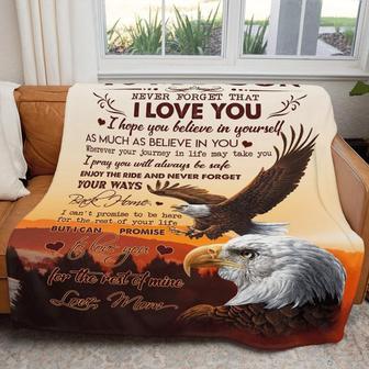 To My Son I Can Promise To Love You For The Rest Of Mine Fleece Blanket Gift For Family, Birthday, Son, - Thegiftio UK